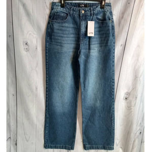 LTS (Long Tall Sally) | Made for Good Tall Mid Blue BEA Wide Leg Jeans TALL/LONG